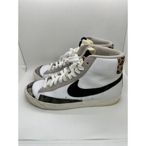 Nike Sneakers White Blazer Mid 77 Tunnel Walk Animal Men's 8.5 Lace‎ up Athletic